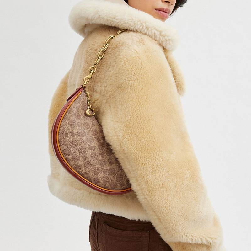 Сумка женская Coach Mira 24 Letter Print Coated Canvas - Boxette Shop