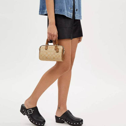 Сумка женская Coach Rowan 18 Logo Zip Closure Coated - Boxette Shop