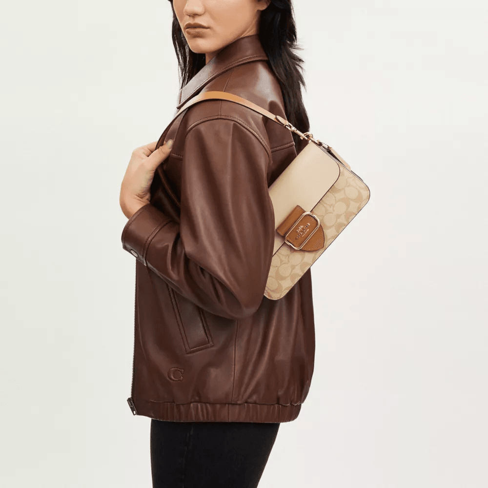 Сумка женская Coach Morgan 27 Colour Block Logo Coated - Boxette Shop