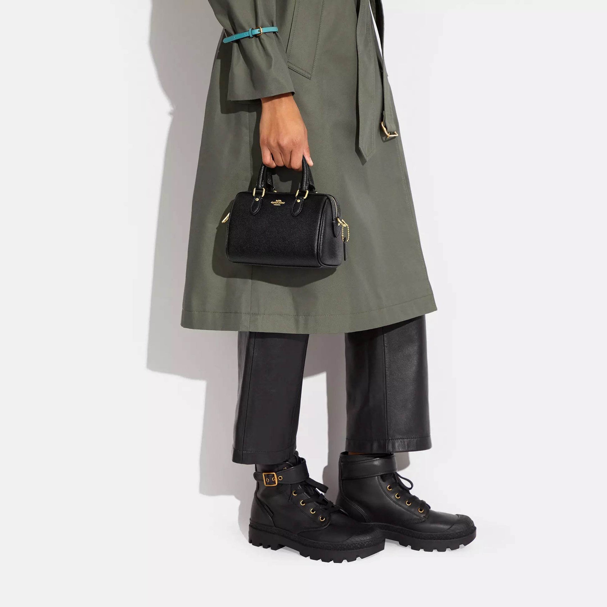 Сумка женская Coach Rowan 18 Metal Logo Zip Closure - Boxette Shop