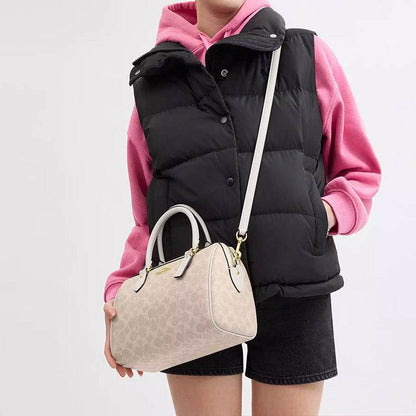 Сумка женская Coach Rowan 25 Branded Logo Zip Closure - Boxette Shop