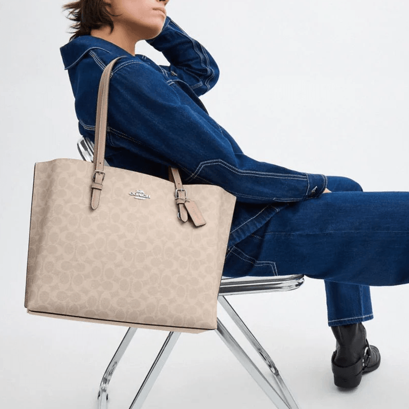 Сумка женская Coach Mollie 34 Branded Logo Zip Closure - Boxette Shop