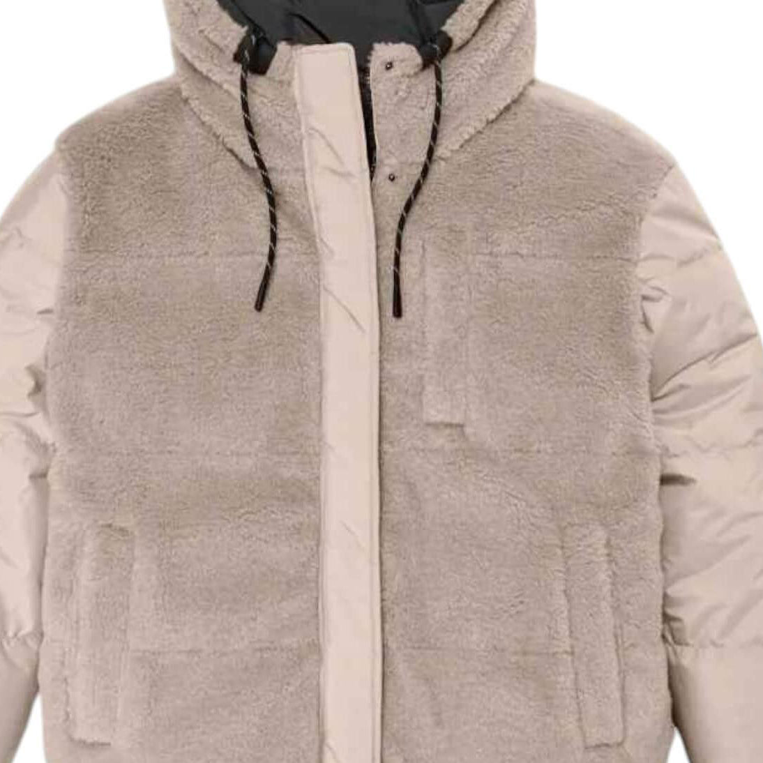 Ugg с капюшоном обратимый сплошной цвет молнии с длинным рукавом куртка куртка женская черная