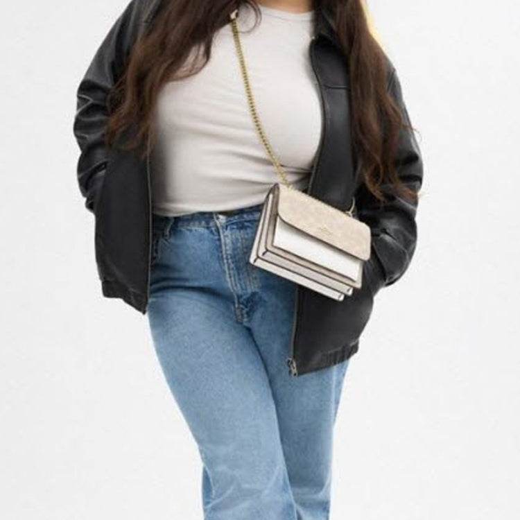 Сумка женская Coach Klare 17 Metallic Logo Coated Canvas - Boxette Shop