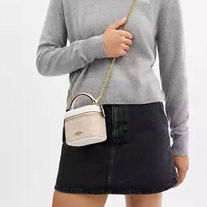 Сумка женская Coach Ava 11 Logo Coated Canvas S - Boxette Shop