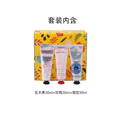 Loccitane подарочный набор кремов для рук с цветочным ароматом 3шт