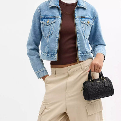 Сумка женская Coach Rowan 17 Printed Logo - Boxette Shop