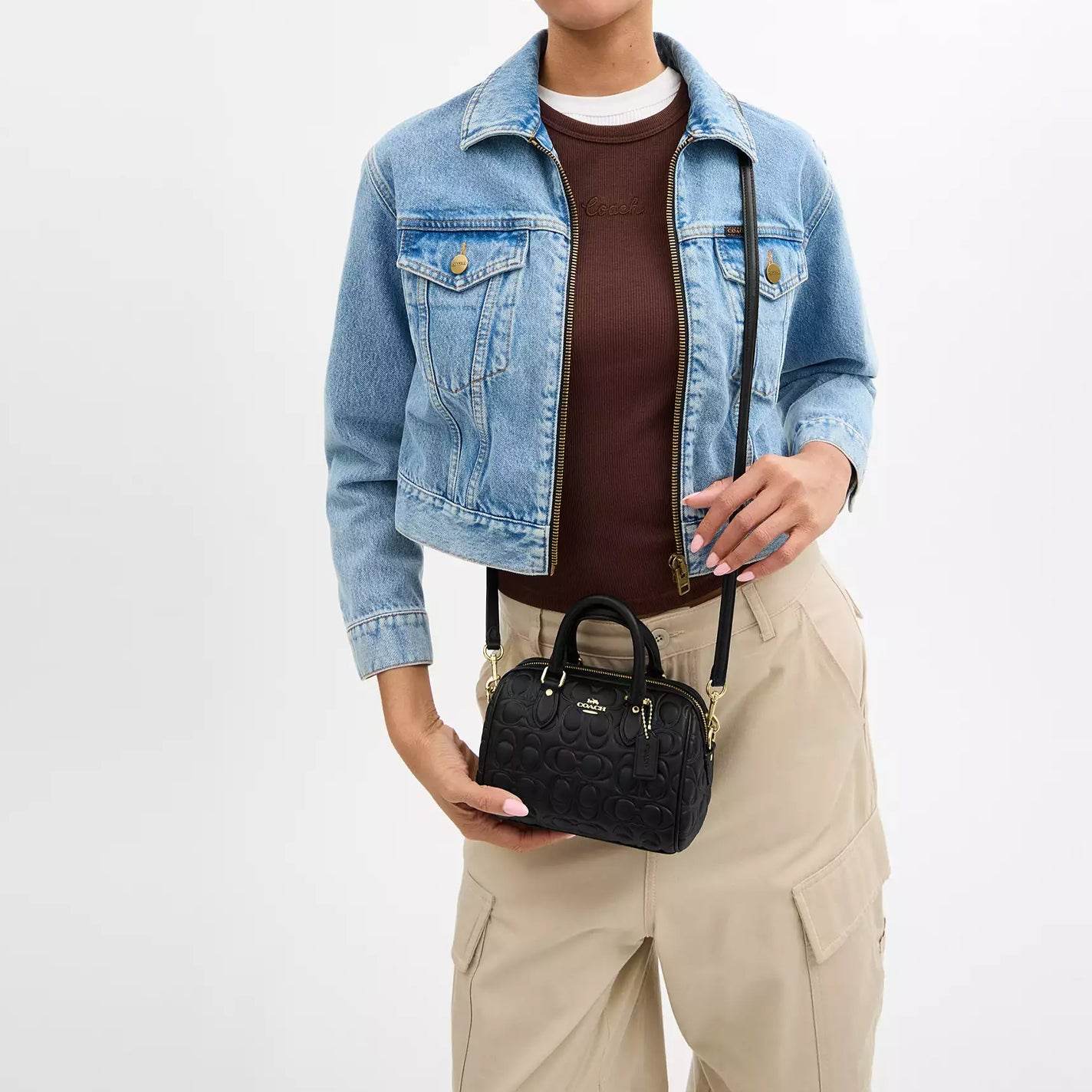 Сумка женская Coach Rowan 17 Printed Logo - Boxette Shop