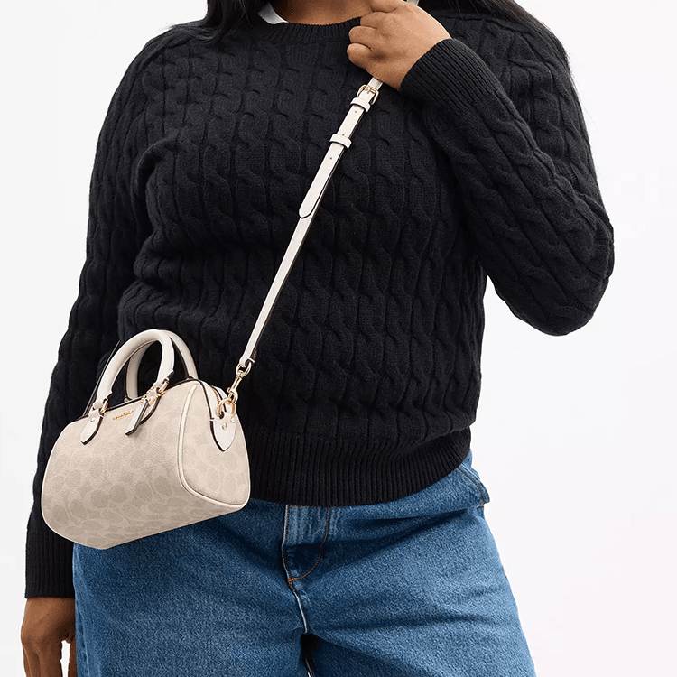 Сумка женская Coach Rowan 18 Classic Print Zip Closure - Boxette Shop