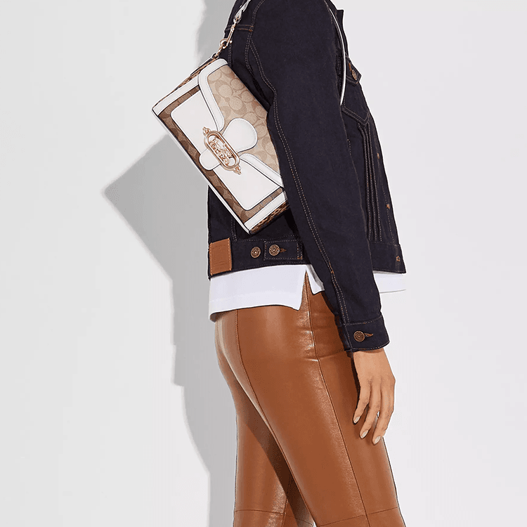 Сумка женская Coach Jade 26 Patchwork Canvas Leather - Boxette Shop