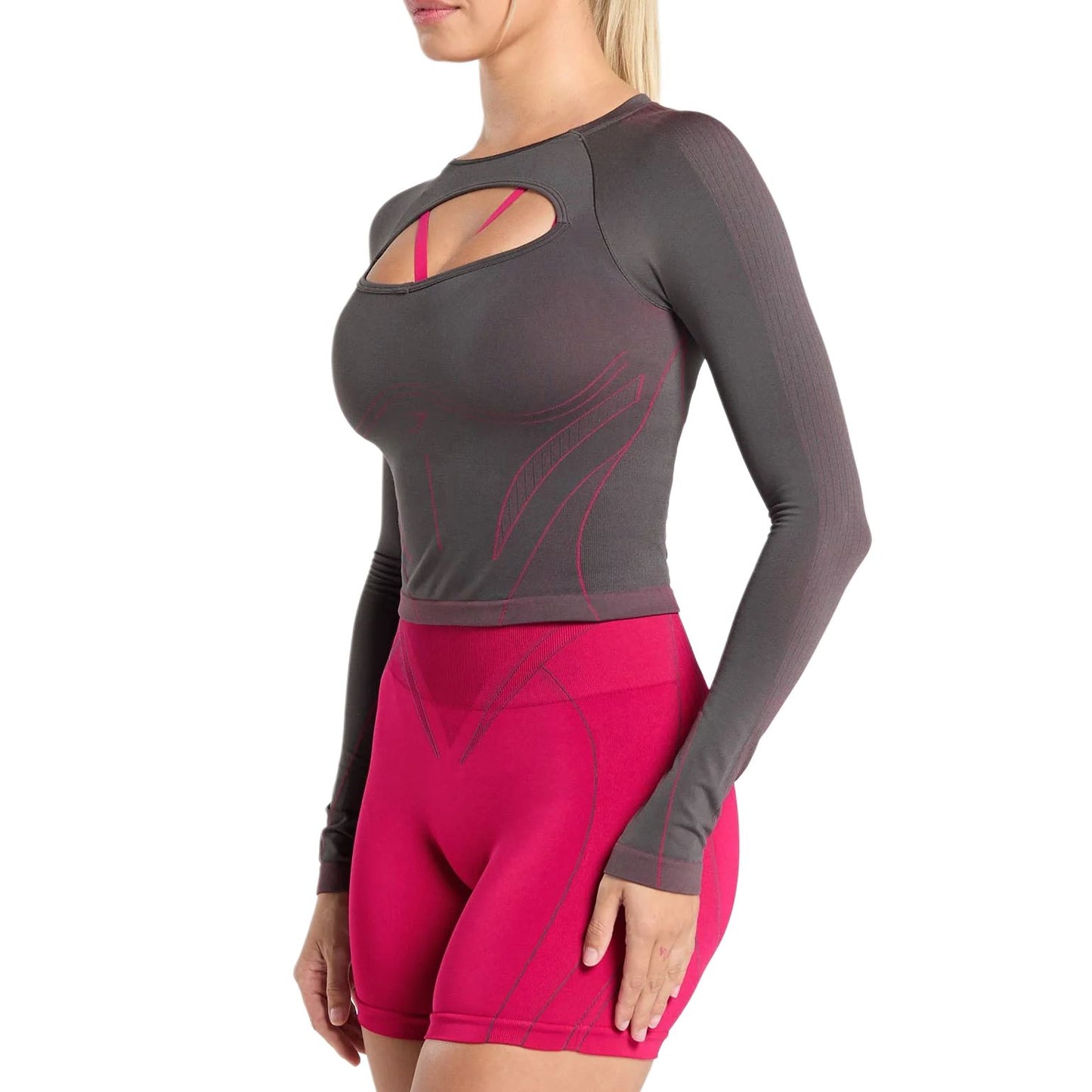 Лонгслив спортивный женский Gymshark Apex Contrast