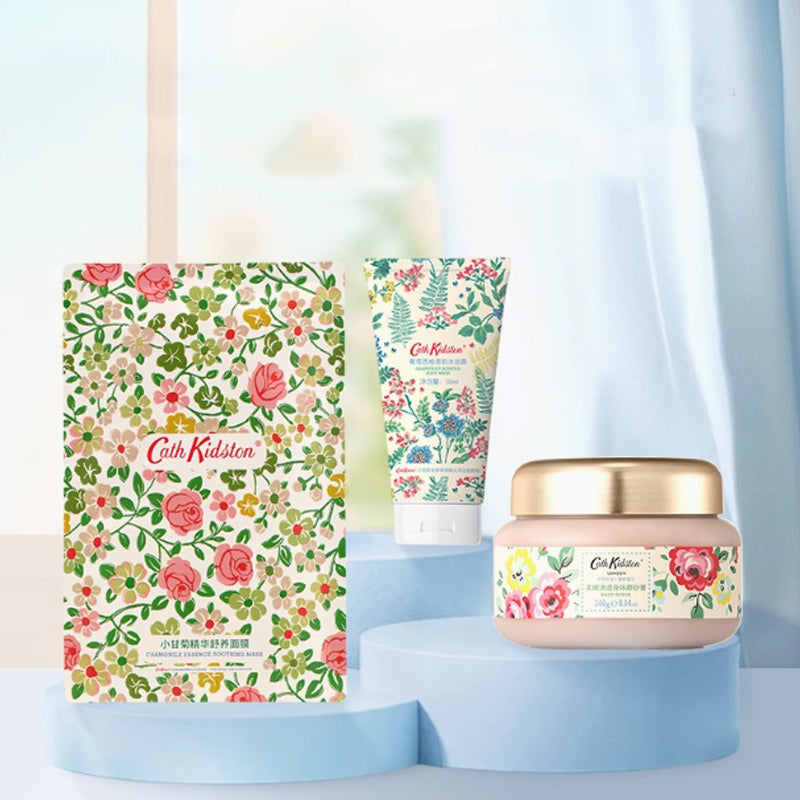Cath kidston набор гелей-скрабов для душа "грейпфрут" успокаивающий и ароматный набор из 4/6