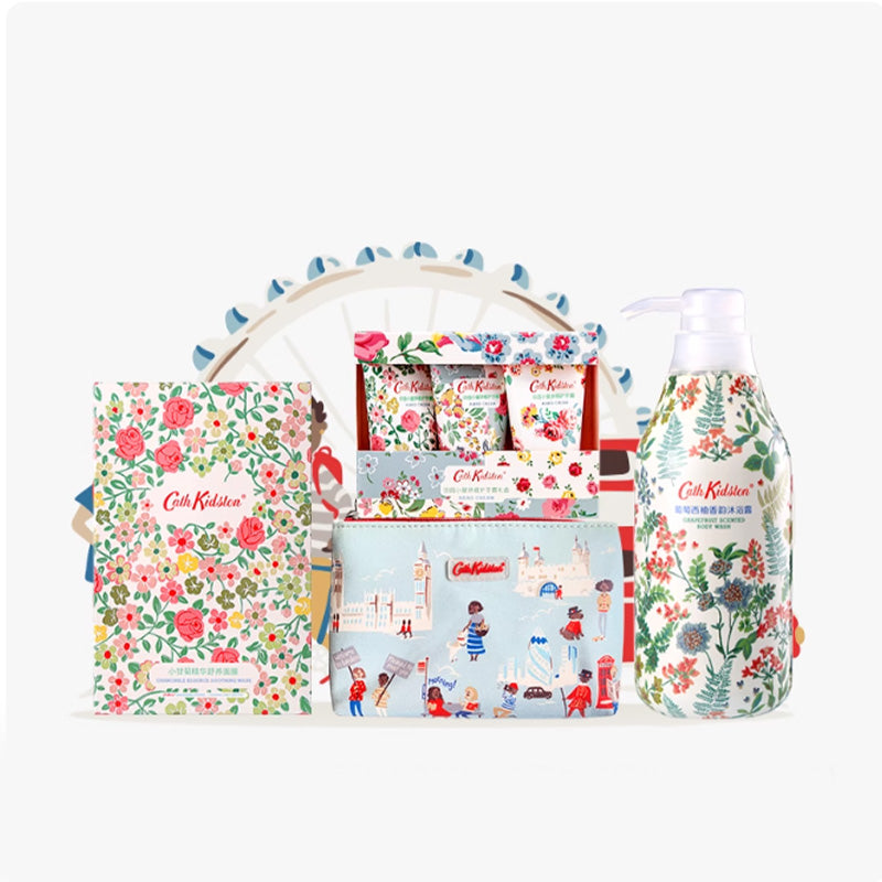Cath kidston набор гелей-скрабов для душа "грейпфрут" успокаивающий и ароматный набор из 4/6