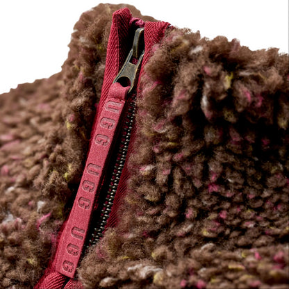 Ugg fw25 однотонный воротник-стойка на молнии, флисовая куртка женская