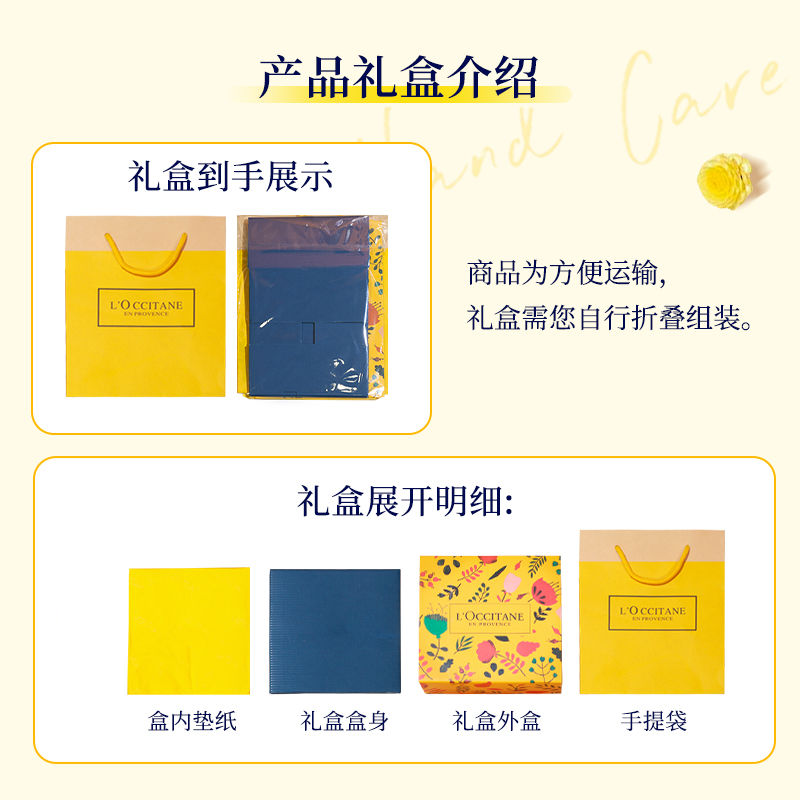 Loccitane подарочный набор кремов для рук с цветочным ароматом 3шт