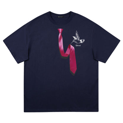 Robin Gud robinhood Amerika retro erkin tasodifiy universal hayvon naqshli tekis rangli kalta yengli futbolka erkaklar va ayollar