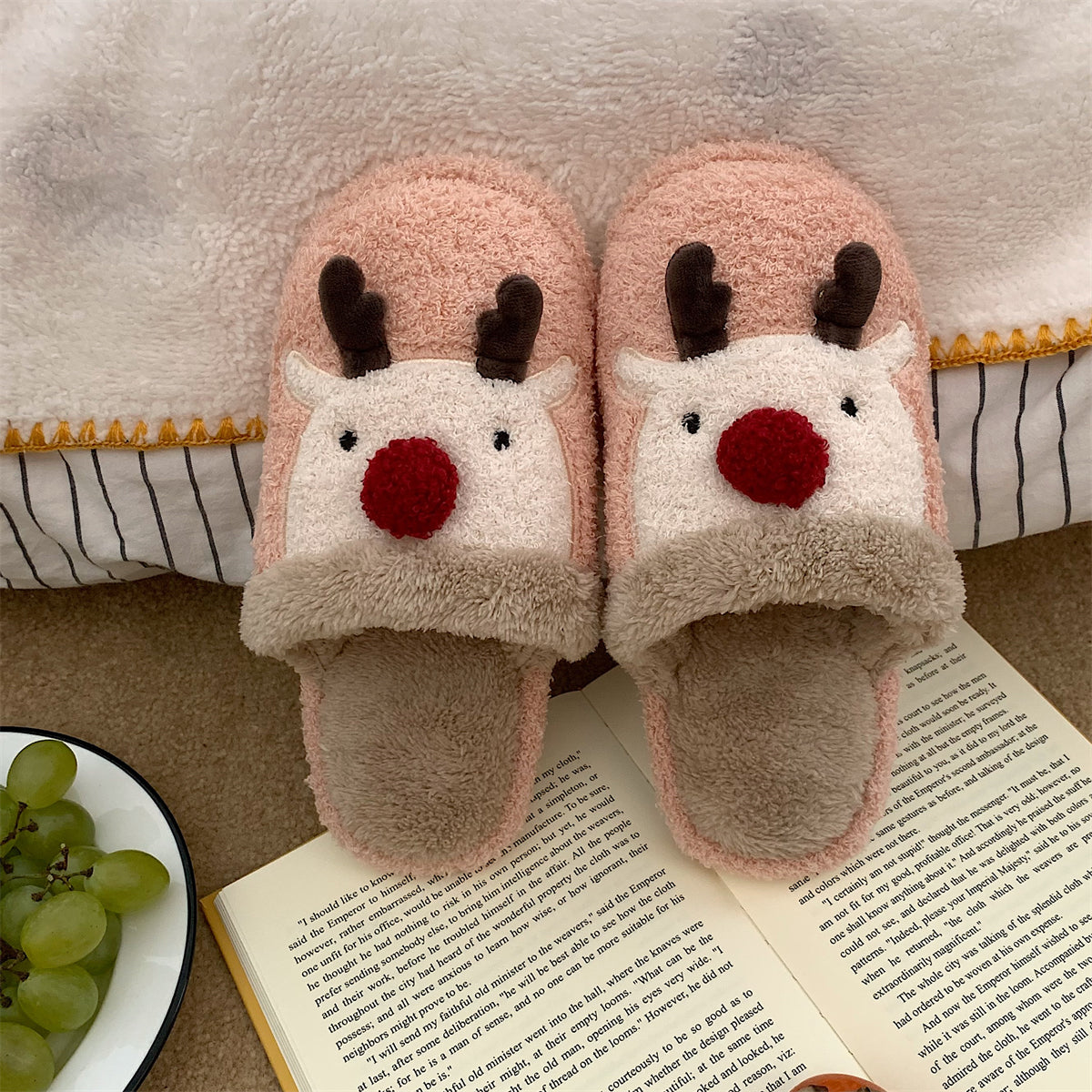 Тапочки Рождественские плюшевые