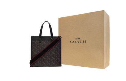 Сумка женская Coach Field 30 Horse-drawn Carriage Print - Boxette Shop