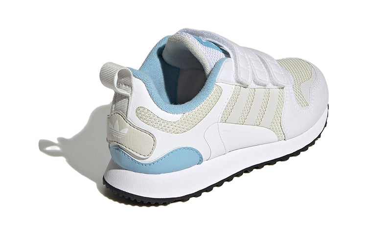 Adidas originals zx 700 hd износостойкие низкопрофильные легкоатлетические повседневные ботинки белый бежевый синий средний маленькие дети
