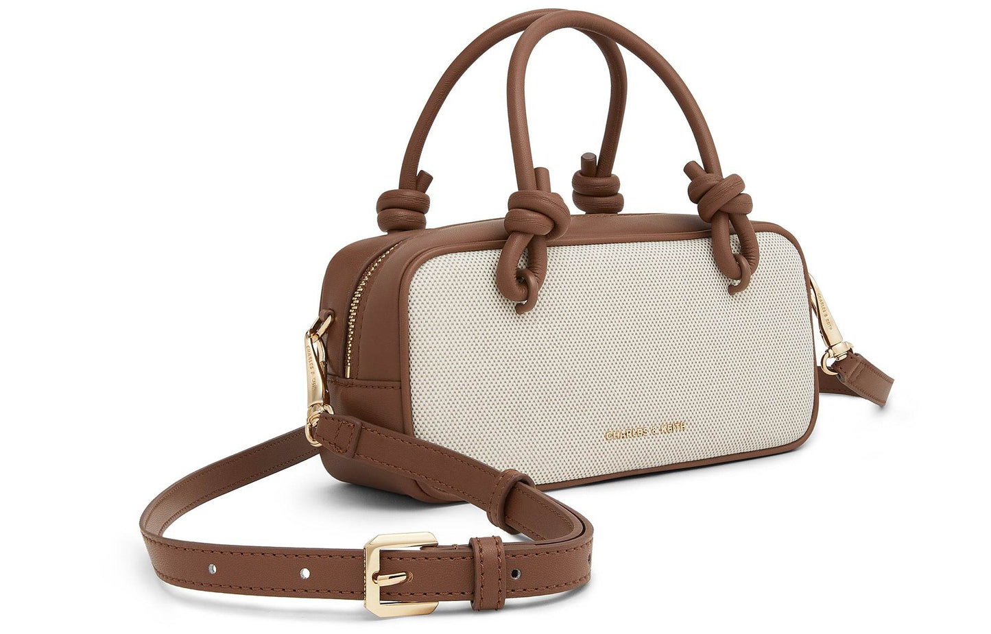 Сумка женская Charles&Keith Canvas Collection Rope Knot Boston - Boxette Shop