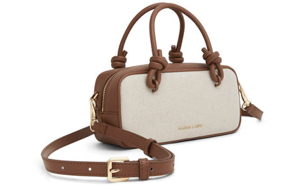 Сумка женская Charles&Keith Canvas Collection Rope Knot Boston - Boxette Shop