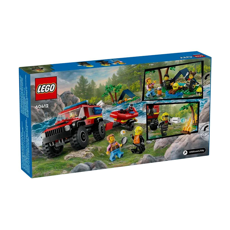 LEGO City 4x4 oʻt oʻchirish mashinasi va qutqaruv qayigʻi (60412)