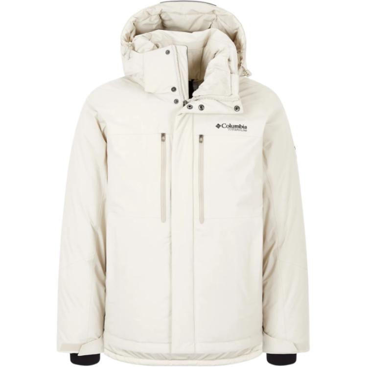 Columbia titanium clive lake outdoor walking lightweight warm waterproof windproof goose down hooded down jacket men's white