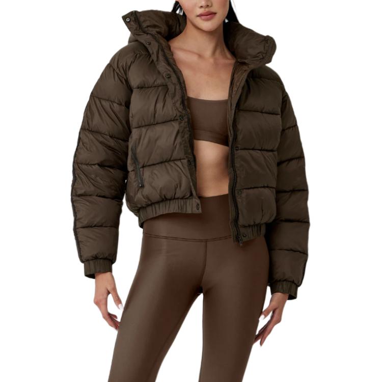 Пуховик женский Alo Yoga Striped Detachable Hood