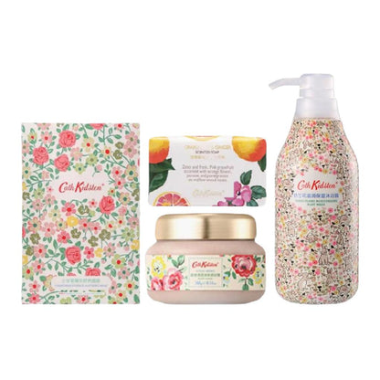 Cath kidston набор гелей-скрабов для душа "грейпфрут" успокаивающий и ароматный набор из 4/6