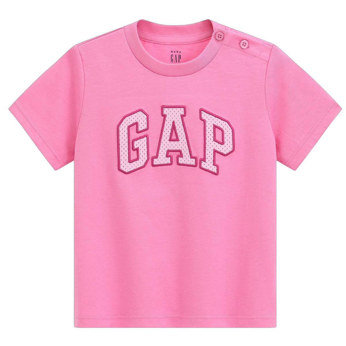 Gap футболка круглый вырез сплошной цвет буквы случайные свободные короткий рукав детские - Boxette Shop