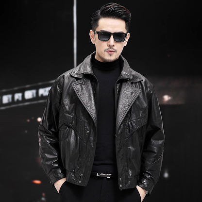 Erkaklar uchun Kaiser Biker moyli mumli kurtka