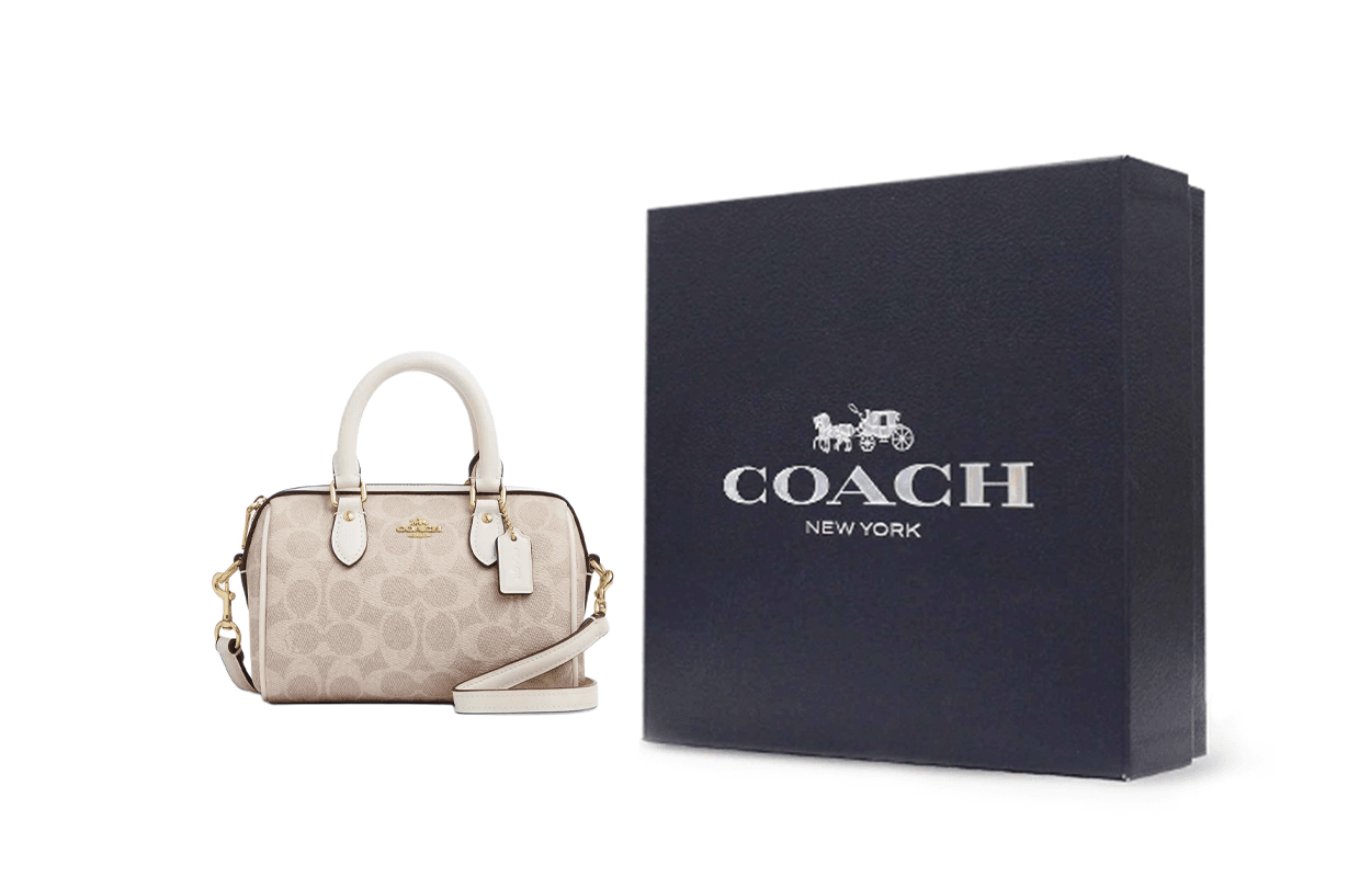 Сумка женская Coach Rowan 18 Classic Print Zip Closure - Boxette Shop