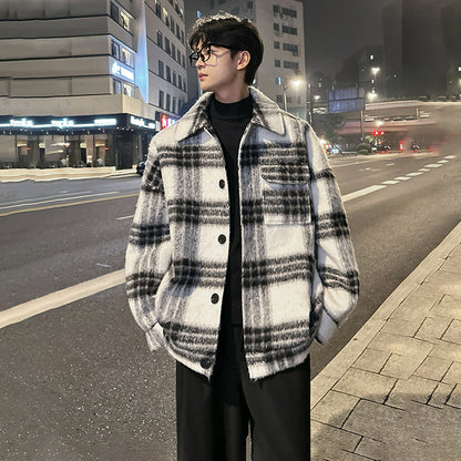 Edrpius koreys dengiz oti sochlari kichkina xushbo'y shamolli tvid plashli lapel dizayni zamonaviy trend tuyg'usi yuqori ko'cha issiq sovuq hiphop jinsi bo'lmagan erkin kundalik ish uchun ko'p qirrali palto.