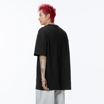 Golfkross harflari shimgichli bosilgan naqshinkor kashtado'zlik tasodifiy yumaloq bo'yinli yelkali qisqa yengli futbolkalar naqshli erkaklar va ayollar