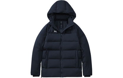 Under armour andromeda logo training hooded jacket down jacket winter co-ed black