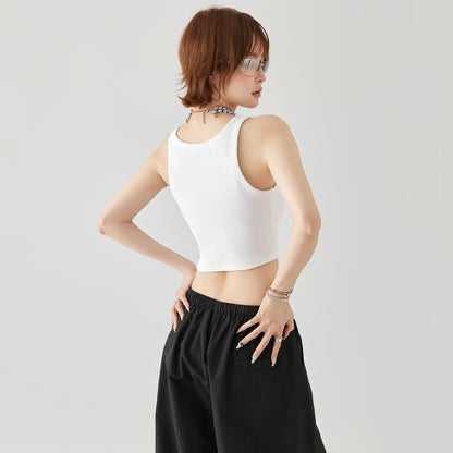 Golfkross asosiy qismi bir tekis tashqi kiyim yengsiz kamzulga qisqa qism shirin salqin shamol achchiq qiz ip ichida yuqori jilet ayol