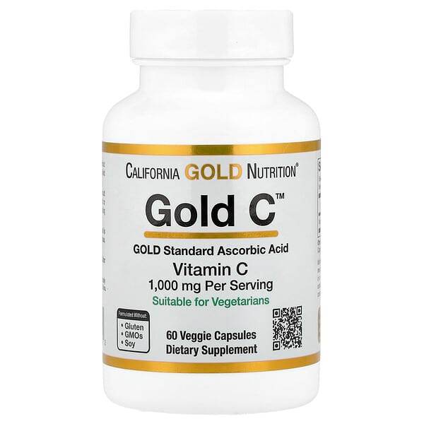 БАД California Gold Nutrition Gold C, 1000 мг, 60 капсул - Boxette Shop