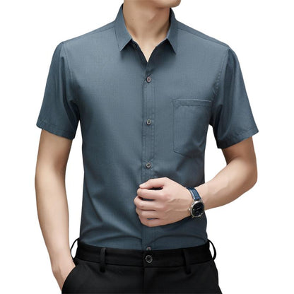 Pierre Cardin Pierre Cardin pastga tushadigan yoqa keksa kundalik ko'ylak yozgi qisqa yengli ko'ylak erkaklar modellari