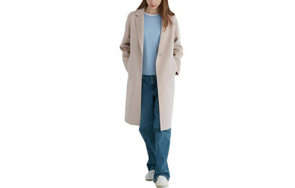 Пальто женское Uniqlo Commuter Jacket Reversible Tweed Long - Boxette Shop