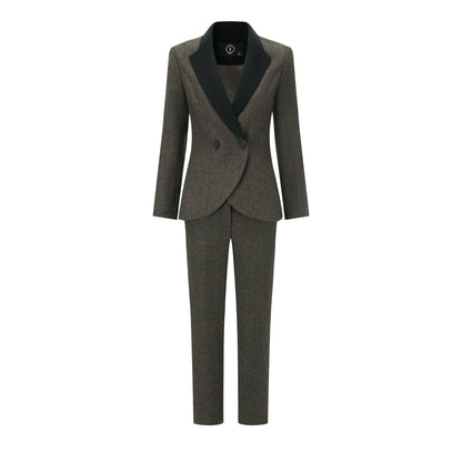 Bir sayoz mashhur rasmiy kichik parfyumeriya uslubidagi martaba ayollar kuz va qish plash temperament ma'buda model kostyum kostyum ayol modellari