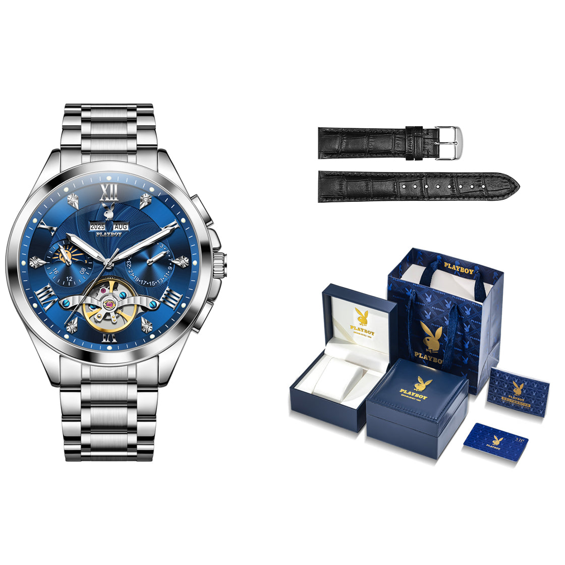 Часы мужские Playboy HH.3090-L Skeleton