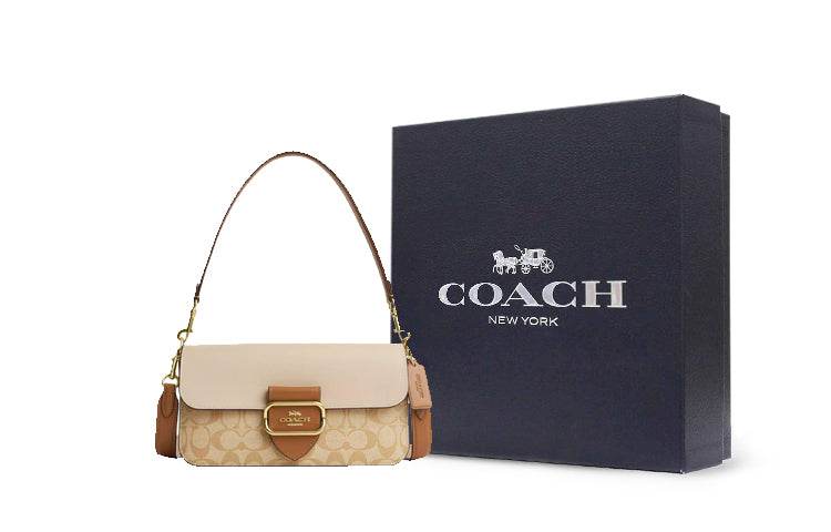 Сумка женская Coach Morgan 27 Colour Block Logo Coated - Boxette Shop