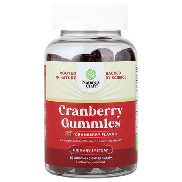 Пищевая добавка Nature's Craft, с клюквой, 60 жевательных мармеладок - Boxette Shop