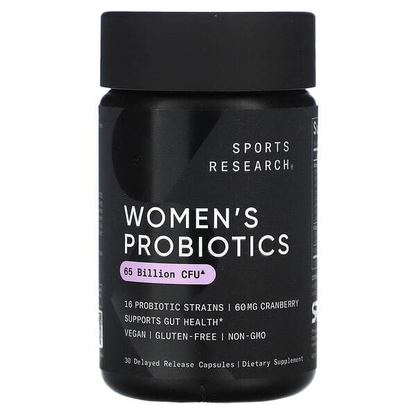 БАД Sports Research, Пробиотики для женщин, клюква, 30 капсул - Boxette Shop