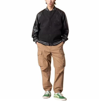 Vans Nafas oluvchi teriga qulay, uzun yengli ilon yili bosma erkaklar ko'ylagi qora