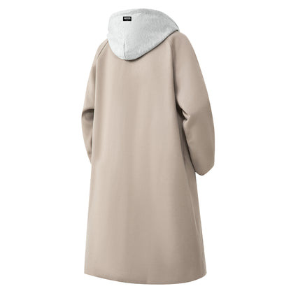 David beacon oddiy retro bo'sh tasodifiy kollej uslubi issiq qalinlashgan o'rta uzunlikdagi trench ko'ylagi ko'cha klassik asosiy ko'p qirrali bir ko'krak qalpoqli soxta ikki qismli tvid palto erkaklar va ayollar bir xil modellar