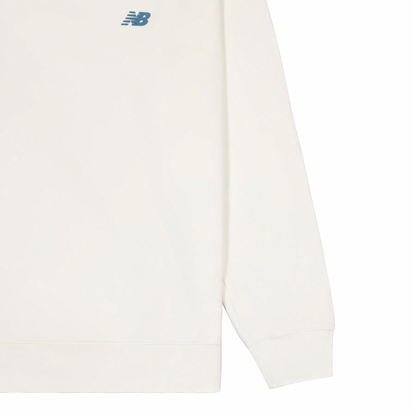 New Balance Letter Print Ekipaj bo'yinli erkaklar kozok fil suyagi