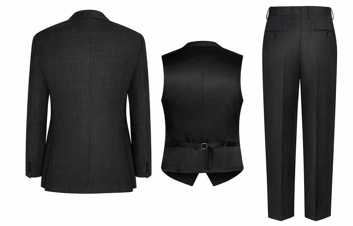 Костюм мужской Skaro Three-Piece Wool Dark Grey - Boxette Shop