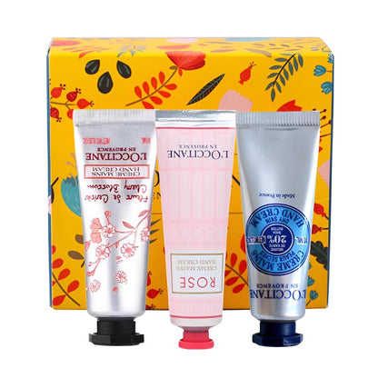 Loccitane подарочный набор кремов для рук с цветочным ароматом 3шт