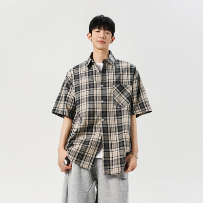 Igoi amerikalik retro yuzlik, bir xil paragrafli, erkin yupqa kesmali, yelkali, kalta yengli erkaklar va ayollar ko'ylagi